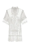 ISABEL MARANT SATIA LACE-DETAIL COTTON DRESS,RO1370-19E018I