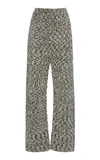 LOEWE High-Rise Knit Wide-Leg Trousers,D3192050MC