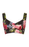 DOLCE & GABBANA PEONIE BUSTIER TOP,F7Y28TFSFIW