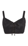 DOLCE & GABBANA LACE UP BRALETTE,F7W64TG9830