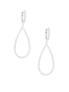 SAKS FIFTH AVENUE SAKS FIFTH AVENUE WOMEN'S 14K WHITE GOLD & NATURAL DIAMOND TEARDROP EARRINGS,0400098983581