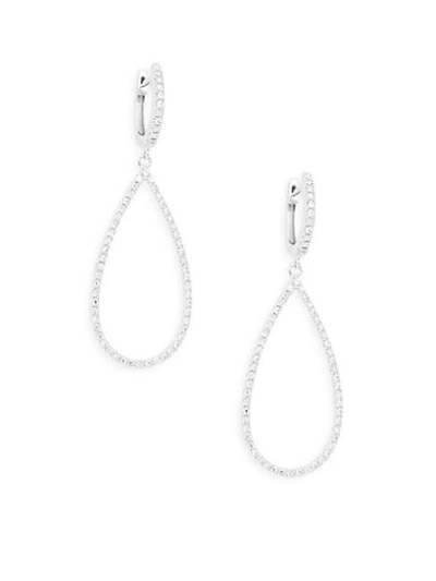 Saks Fifth Avenue Women's 14k White Gold & Natural Diamond Teardrop Earrings