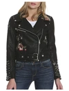 DRIFTWOOD Floral Embroidered Studded Moto Jacket,0400099427173