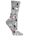 HOT SOX WOMEN'S SNOWMEN CREW SOCKS