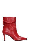 MARC ELLIS RED CALF DRAPED ANKLE BOOTS,10732045