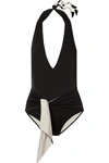 STELLA MCCARTNEY BALLET BELTED HALTERNECK SWIMSUIT