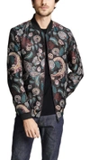 TED BAKER TIGER FLORAL JAZQUARD BOMBER