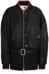 OPENING CEREMONY WOMAN BELTED SHELL BOMBER JACKET BLACK,GB 4146401444357637