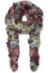 MISSONI WOMAN FRINGED METALLIC KNITTED SCARF MULTICOLOR,GB 1016843419975635