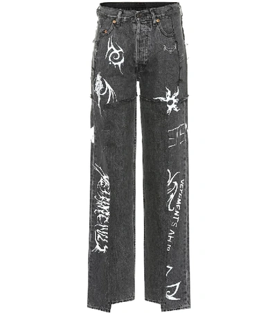 Vetements X Levi's® - High-rise Wide-leg Jeans In Black