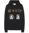 GUCCI SEQUINED COTTON HOODIE,P00343113