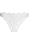 STELLA MCCARTNEY STELLA MCCARTNEY WOMAN RACHEL BRODERIE ANGLAISE AND LACE LOW-RISE BRIEFS WHITE,3074457345619228236