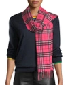 Burberry The Classic Vintage Check Cashmere Scarf In Bright Pink