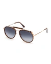 TOM FORD MEN'S TRIPP TORTOISESHELL AVIATOR SUNGLASSES,PROD215390131