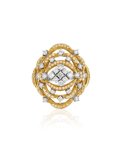 Andreoli Open Work 18k Gold & Diamond Ring