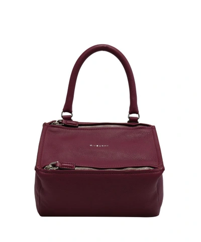 Givenchy Pandora Small Leather Bag In Rosso