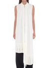 Givenchy Fringe-trimmed Silk-crepe Top In White