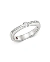 ROBERTO COIN 18K WHITE GOLD CLASSICA PAVE DIAMOND RING,111329AW65X0