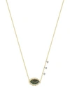 Meira T 14k Yellow & 14k White Gold Multicolor Diamond Evil Eye Pendant Necklace, 18 In Multi/gold