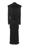 BALMAIN SATIN DUSTER COAT,RF08582207D