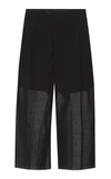 Maison Margiela Low-rise Wool-blend Cropped Pants In Black