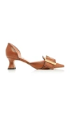 ROCHAS BUCKLED LEATHER PUMPS,RO32204A - 09170