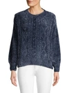 CHELSEA & THEODORE Chenille Cable Knit Sweater,0400099362650