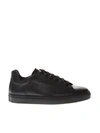 NATIONAL STANDARD BLACK HOLES LEATHER SNEAKERS,10733496