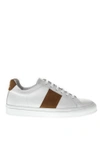 NATIONAL STANDARD 4 EDITION WHITE LEATHER SNEAKERS,10733492
