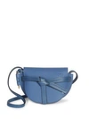 Loewe Mini Gate Leather Saddle Bag In Varsity Blue