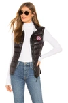 Canada Goose Black Polyamide And Polyester Hybridge Sleeveless Jacket In Black