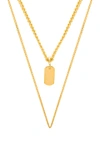 FIVE AND TWO FIVE AND TWO PEYTON NECKLACE IN METALLIC GOLD.,FIVR-WL129