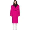 MARC JACOBS MARC JACOBS PINK WOOL SHAWL COLLAR COAT