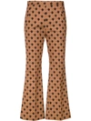 ANDREA MARQUES WIND ROSE WIDE LEG CROPPED TROUSERS