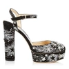 JIMMY CHOO MAPLE 125 Black Suede Platform Pumps with Supernova Crystals,MAPLE125VUC S