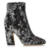 JIMMY CHOO MIRREN 100 Black and Silver Double Faced Sequined Ankle Boots,MIRREN100DFS_S