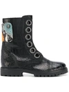 ZADIG & VOLTAIRE ZADIG&VOLTAIRE JOE CROK PATCH BOOTS - BLACK