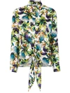 Amir Slama Printed Silk Shirt In White
