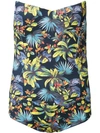 Amir Slama Printed Swimsuit In Black