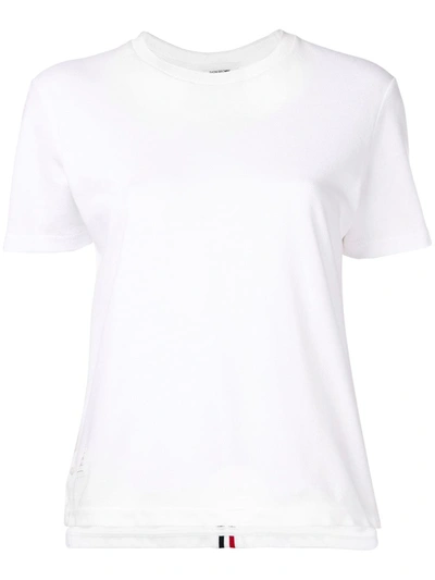 Thom Browne Logo-patch T-shirt In White