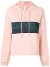 CARVEN LOGO PANEL HALF-ZIP HOODIE