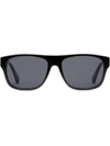 GUCCI EYEWEAR 方框太阳眼镜 - 黑色