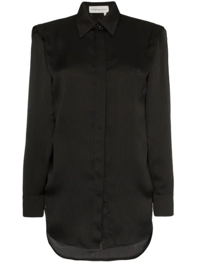 Aleksandre Akhalkatsishvili Sheer Stripe Button-down Shirt - Black
