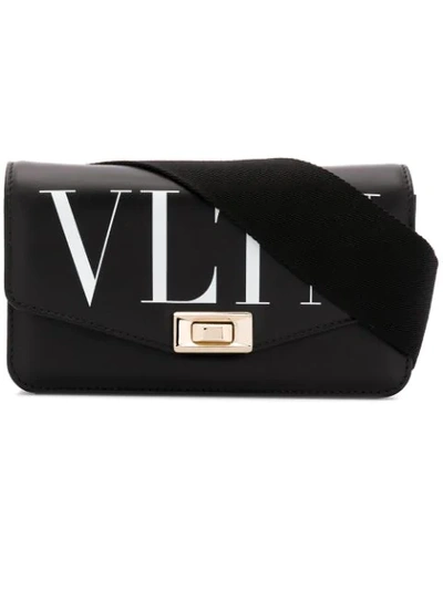 Valentino Garavani Vltn Logo Belt Bag In Black