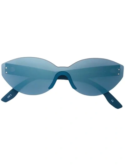Yeezy Oval Sunglasses In Blue