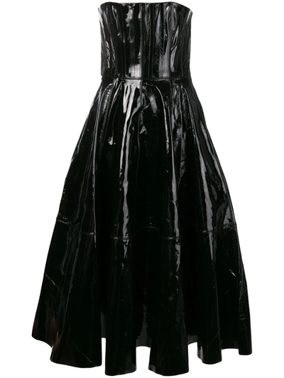 Alex Perry Strapless Midi Dress - 黑色 In Black