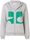 COURRÈGES LOGO ZIPPED HOODIE