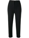 LUISA CERANO LUISA CERANO TRIPLE SIDE STRIPES TROUSERS - 黑色