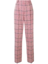 GUCCI STRAIGHT-LEG CHECK TROUSERS