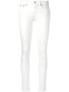 Polo Ralph Lauren Leopard-print Mid-rise Cropped Jeans In White